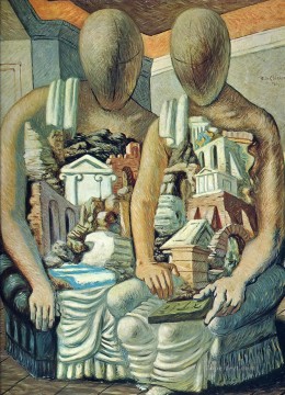 the archaeologists 1927 Giorgio de Chirico Metaphysical surrealism Oil Paintings